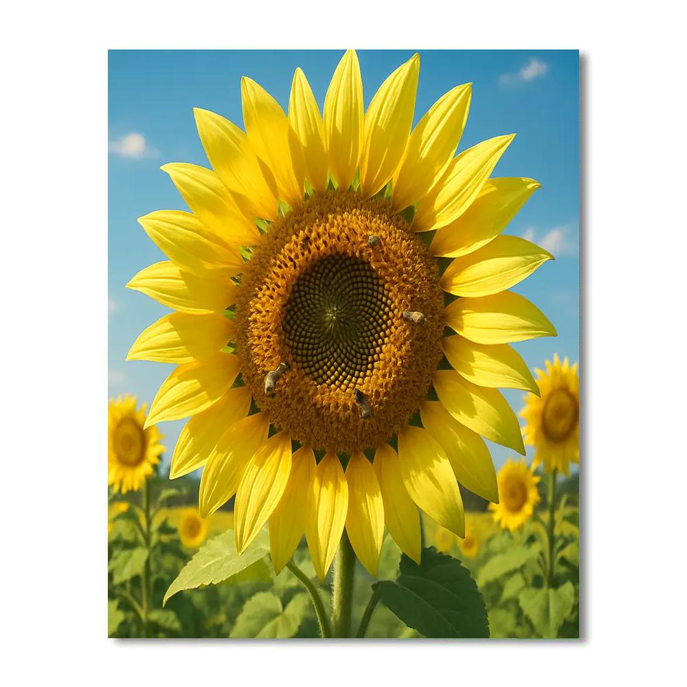 Sunflower Golden Orbit paint by numbers