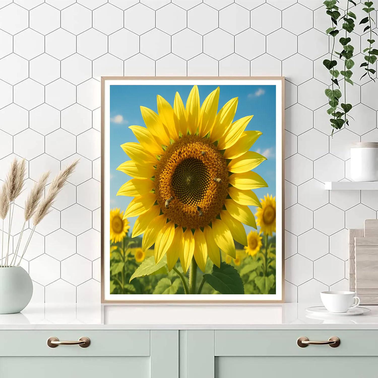 Sunflower Golden Orbit paint by numbers