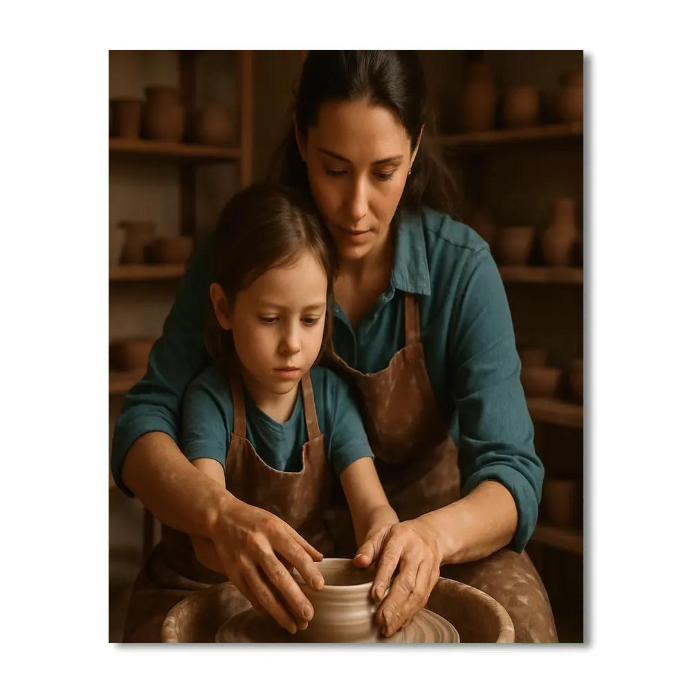 Evening Pottery Wheel Lesson Paint by numbers art