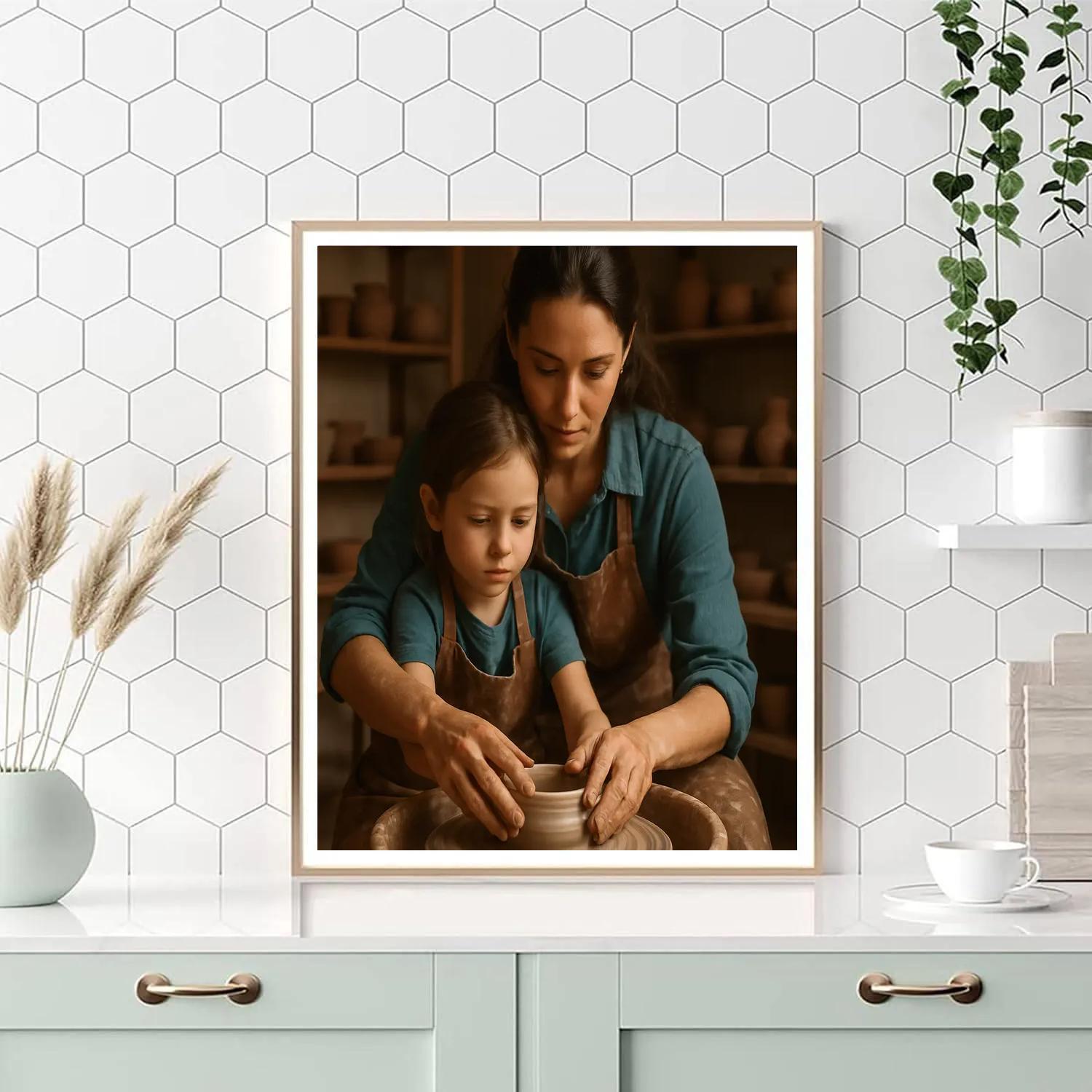 Evening Pottery Wheel Lesson Paint by numbers art