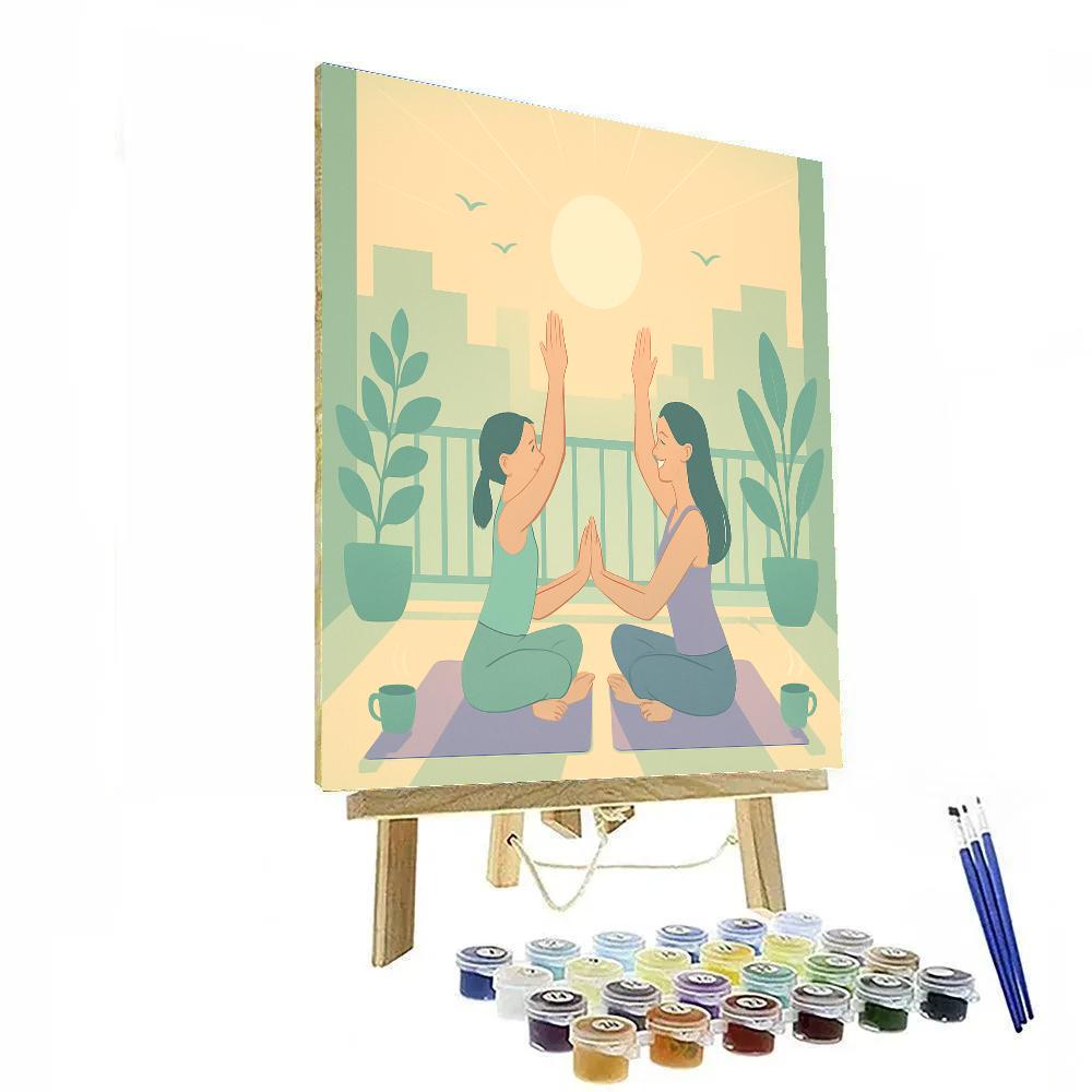 Sunrise Yoga Little Stretch Number painting