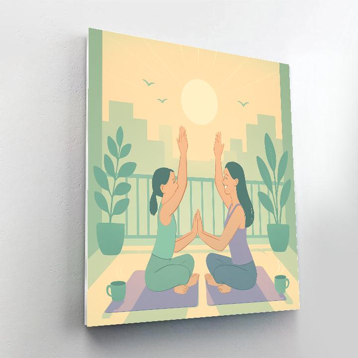 Sunrise Yoga Little Stretch Number painting