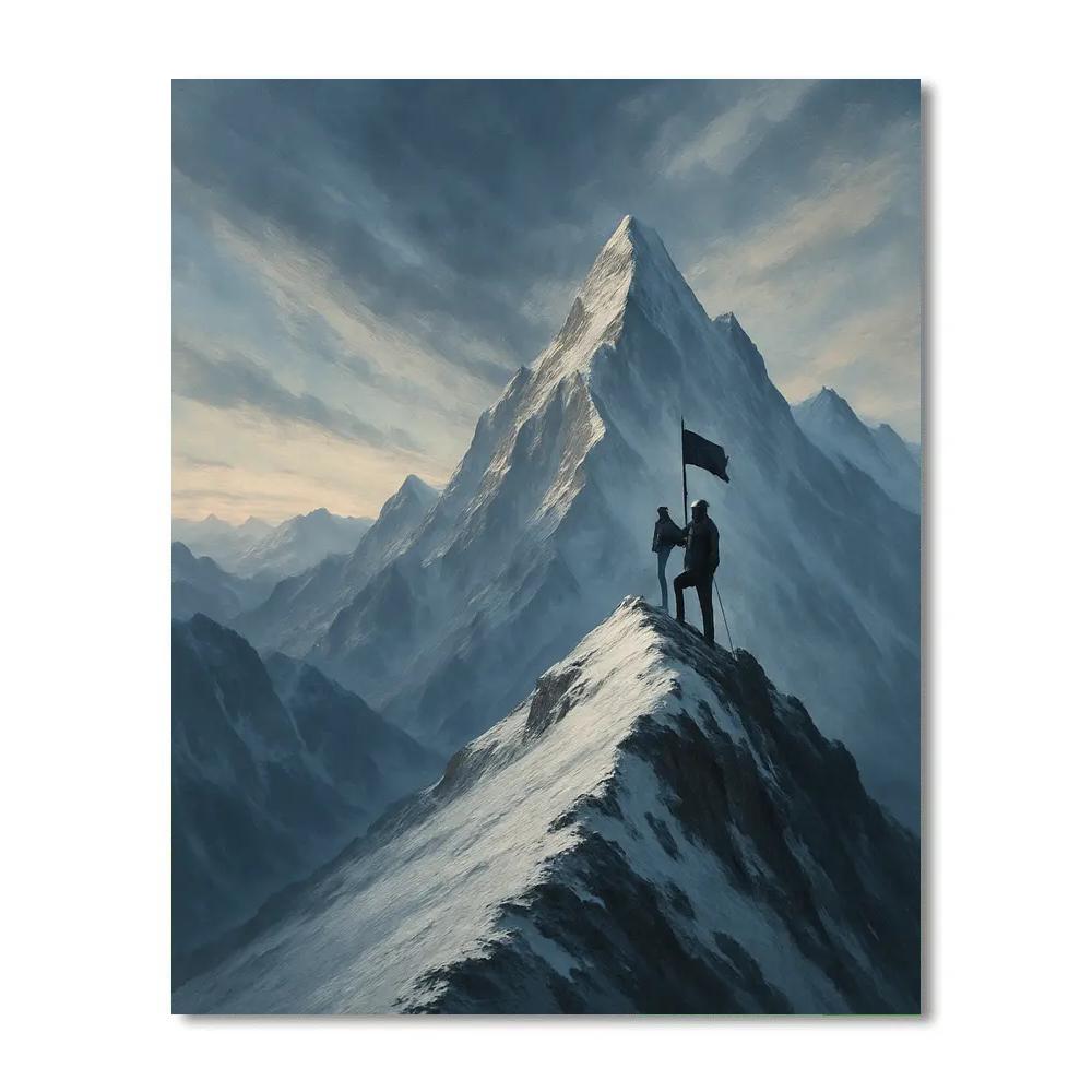 Mountain Skyline Ascent Painting by numbers kit