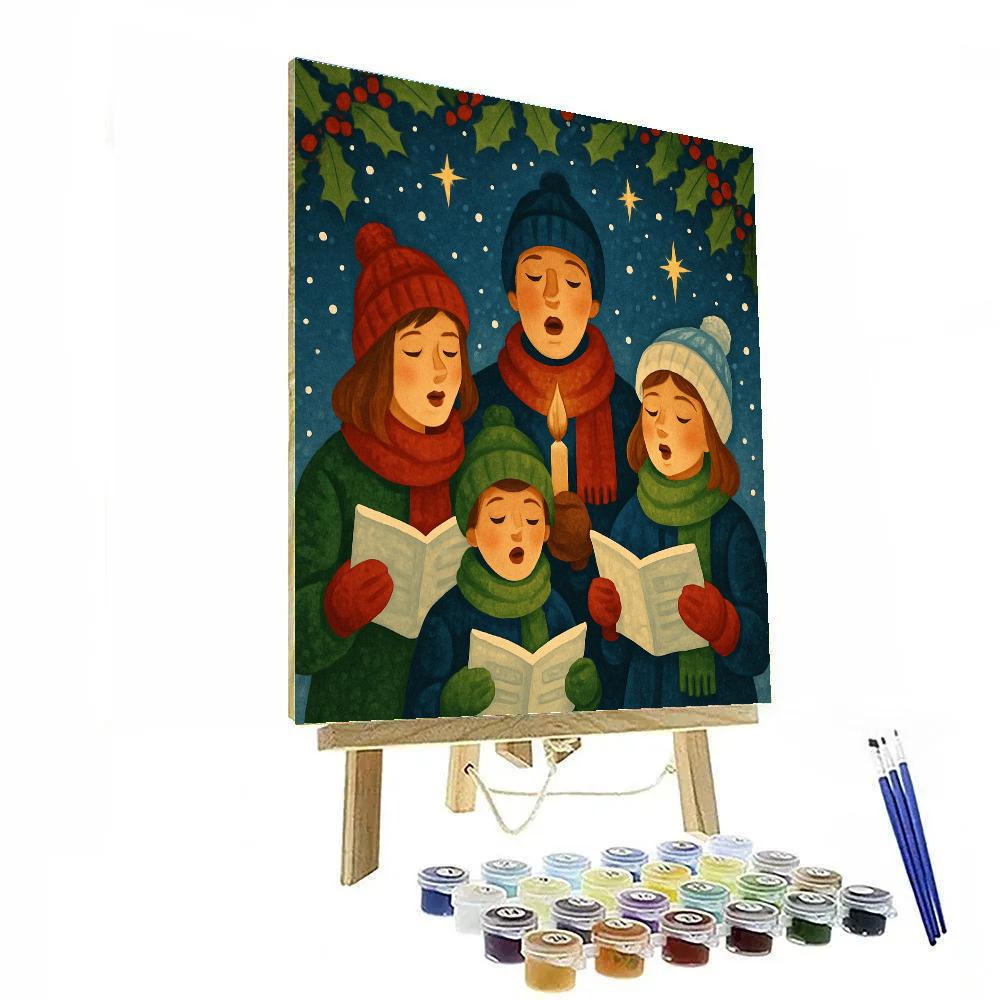 Starry Snowfall Serenade Painting by numbers kit