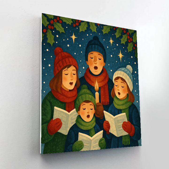 Starry Snowfall Serenade Painting by numbers kit