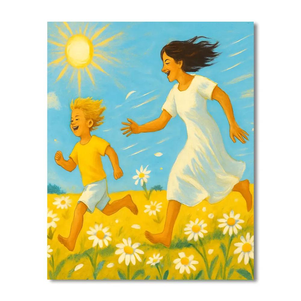 Field Of Daisies Playtime Paint by numbers kits