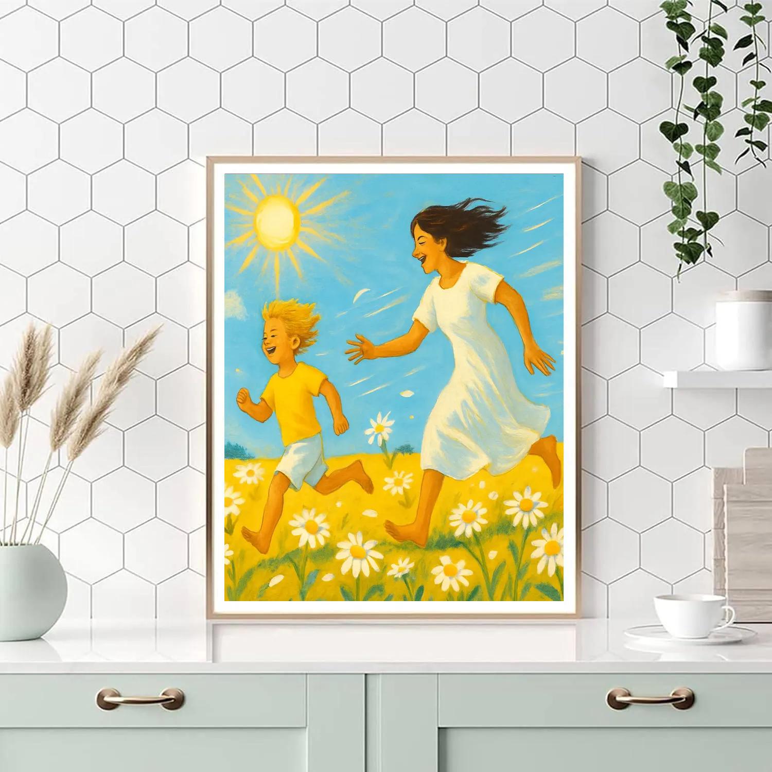 Field Of Daisies Playtime Paint by numbers kits