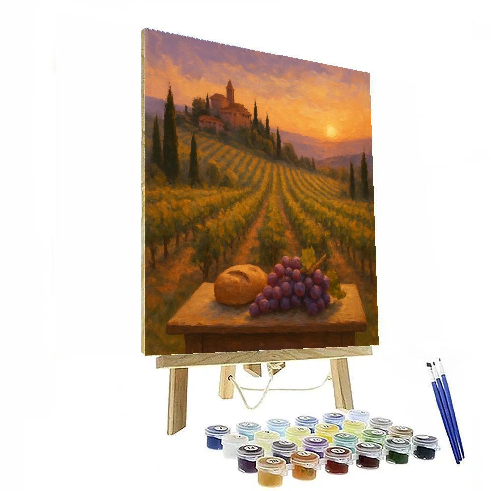 Tuscany Vineyard Evening Paint by numbers kits