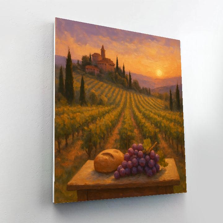 Tuscany Vineyard Evening Paint by numbers kits