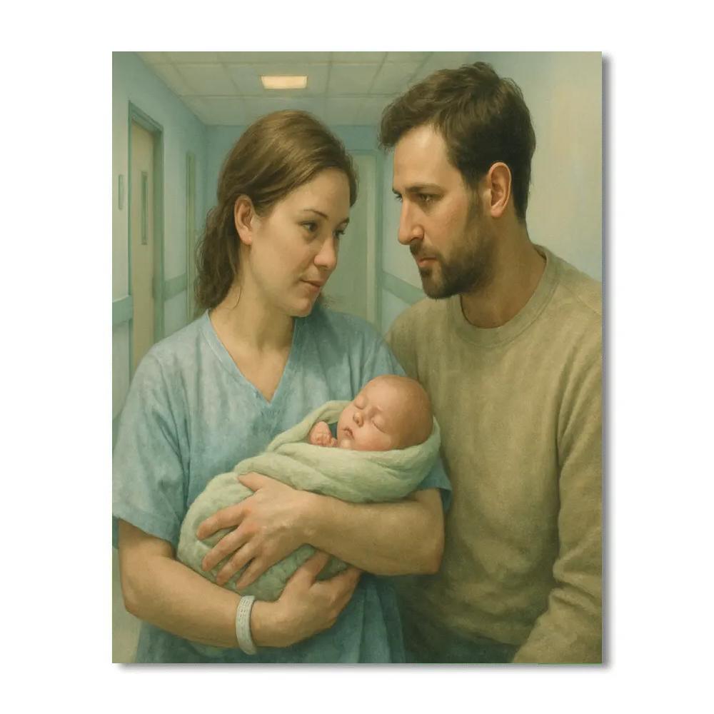 Hospital Corridor Quiet Reassurance Paint by numbers art