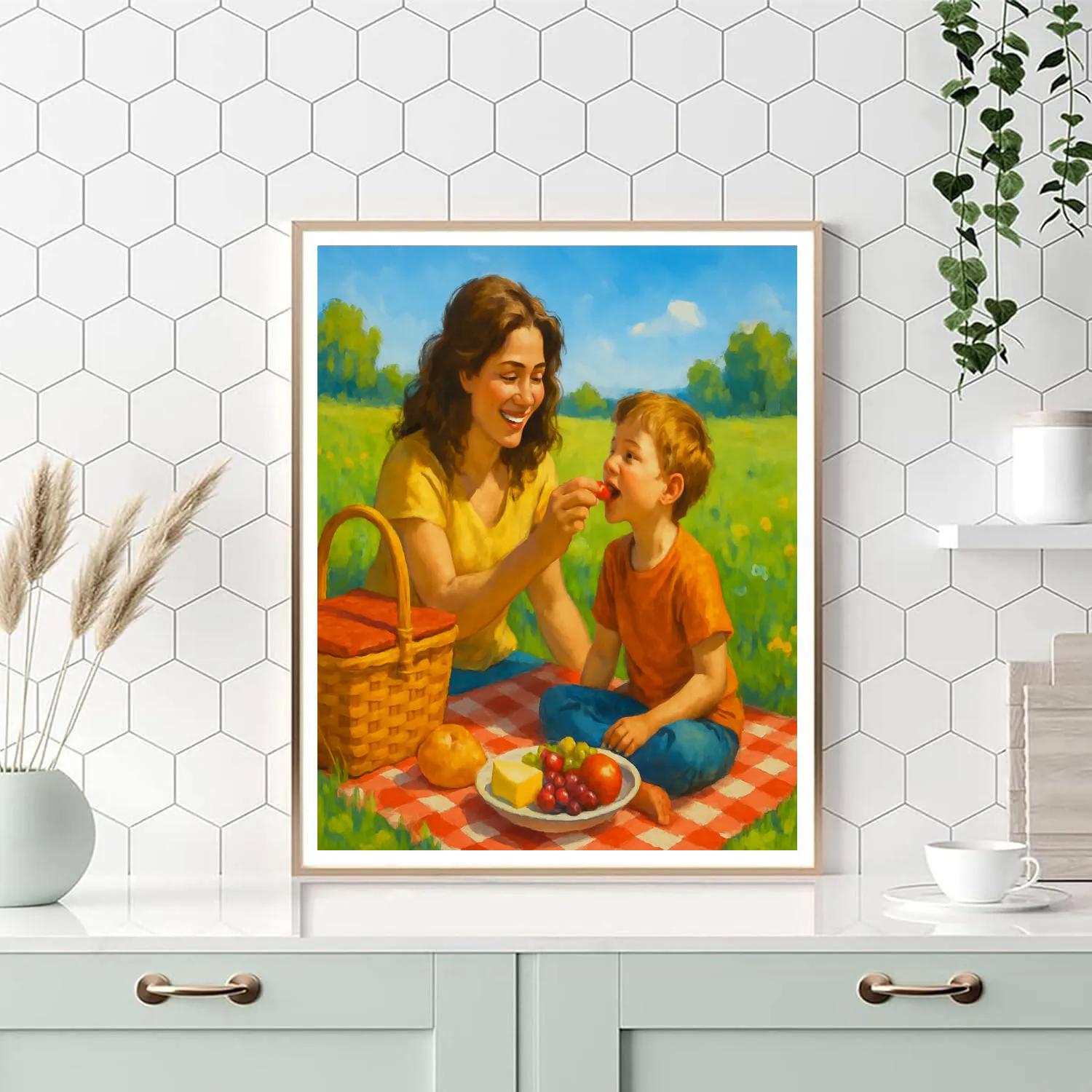 Picnic Joy In The Meadow Paint by numbers kits