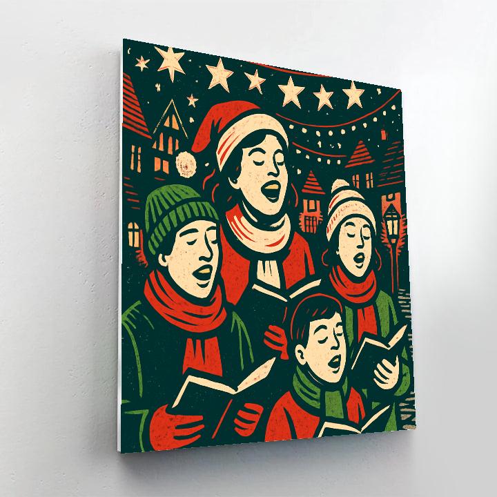Starlit Caroling Joy paint by numbers