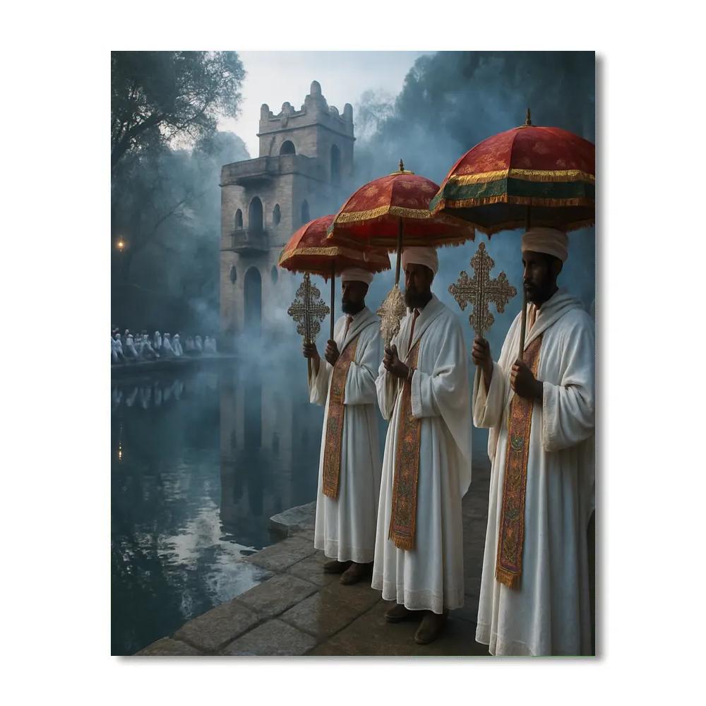 Dawn Immersion At Timkat Gondar paint by numbers