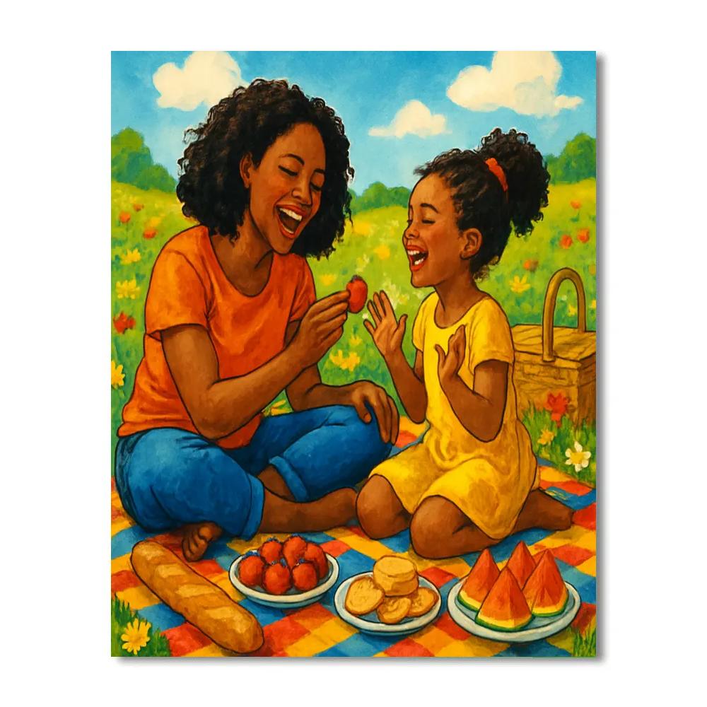 Mothers Day Picnic Of Joy Numbered painting kits
