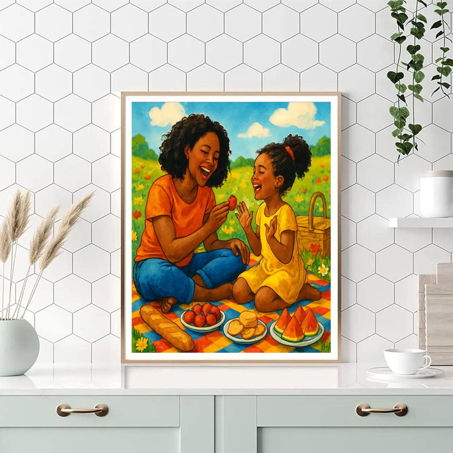 Mothers Day Picnic Of Joy Numbered painting kits