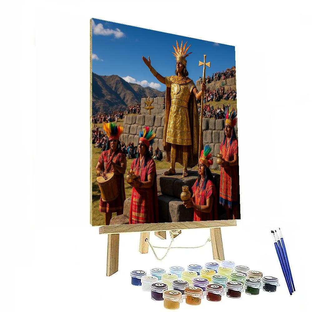 Inti Raymi Ceremony At Sacsayhuaman Painting by numbers kit