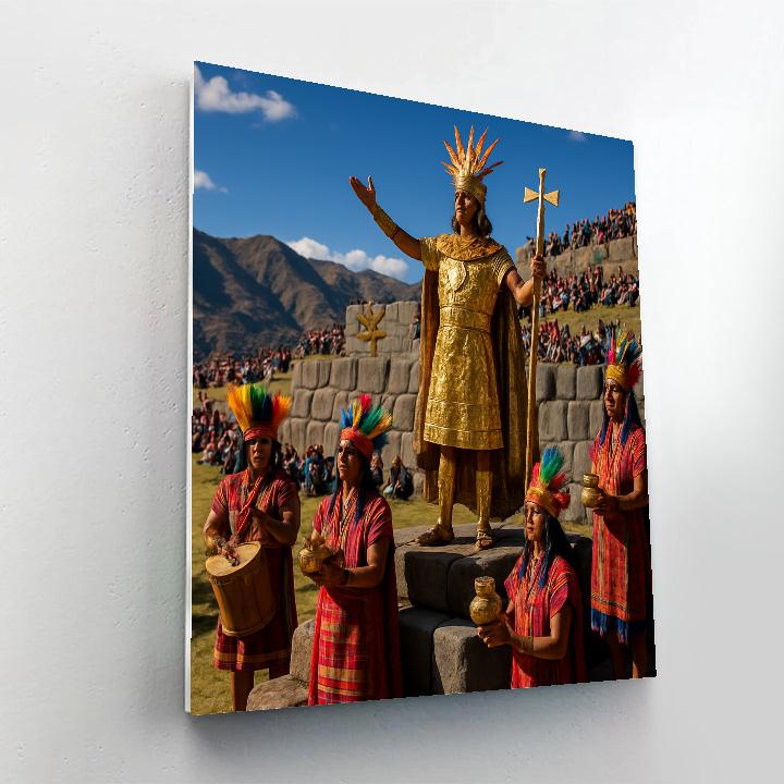 Inti Raymi Ceremony At Sacsayhuaman Painting by numbers kit