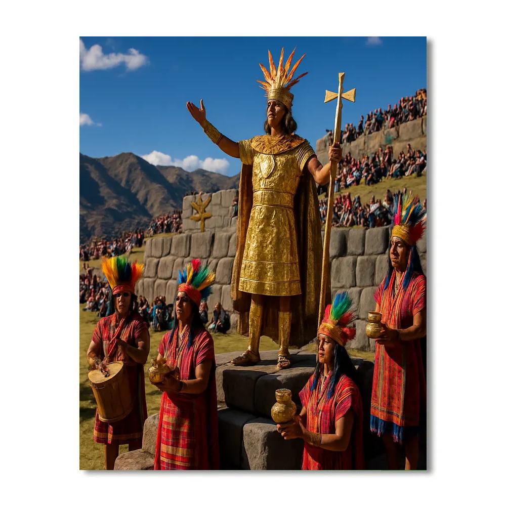 Inti Raymi Ceremony At Sacsayhuaman Painting by numbers kit