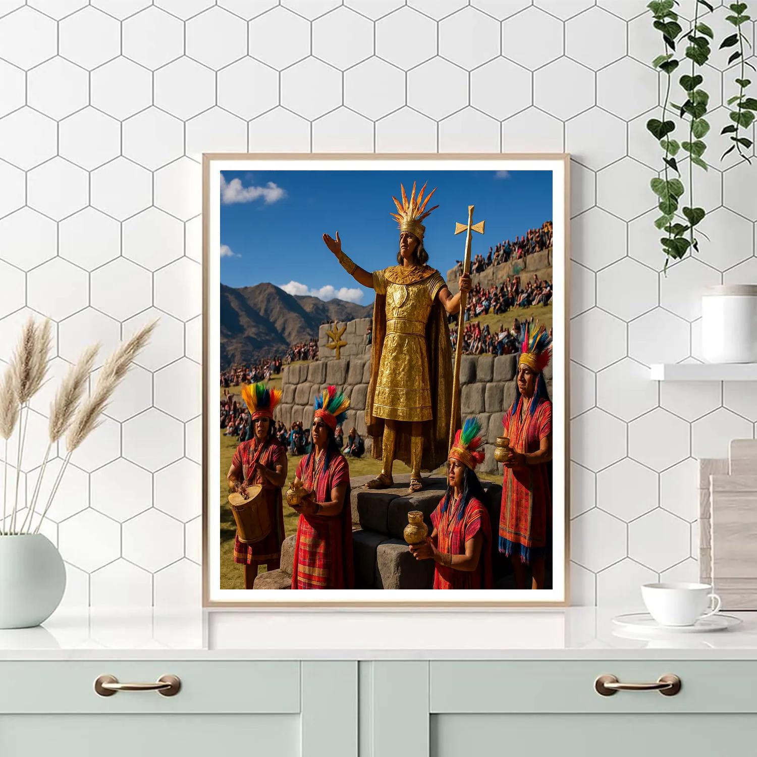 Inti Raymi Ceremony At Sacsayhuaman Painting by numbers kit