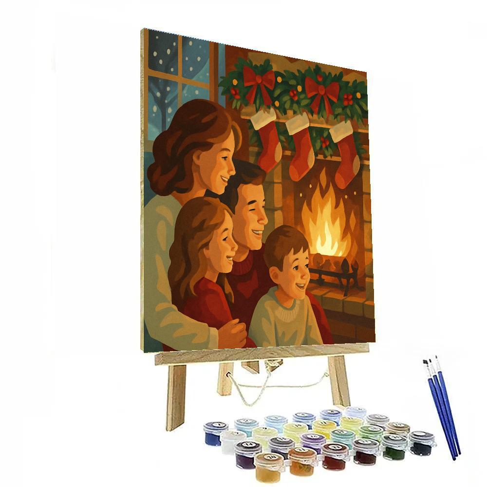Garlanded Hearth Circle painting number kit
