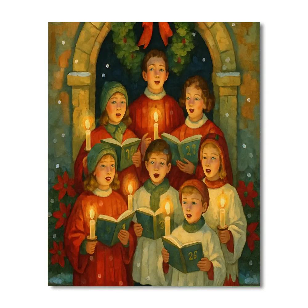 Candle Choir At Midnight paint by numbers
