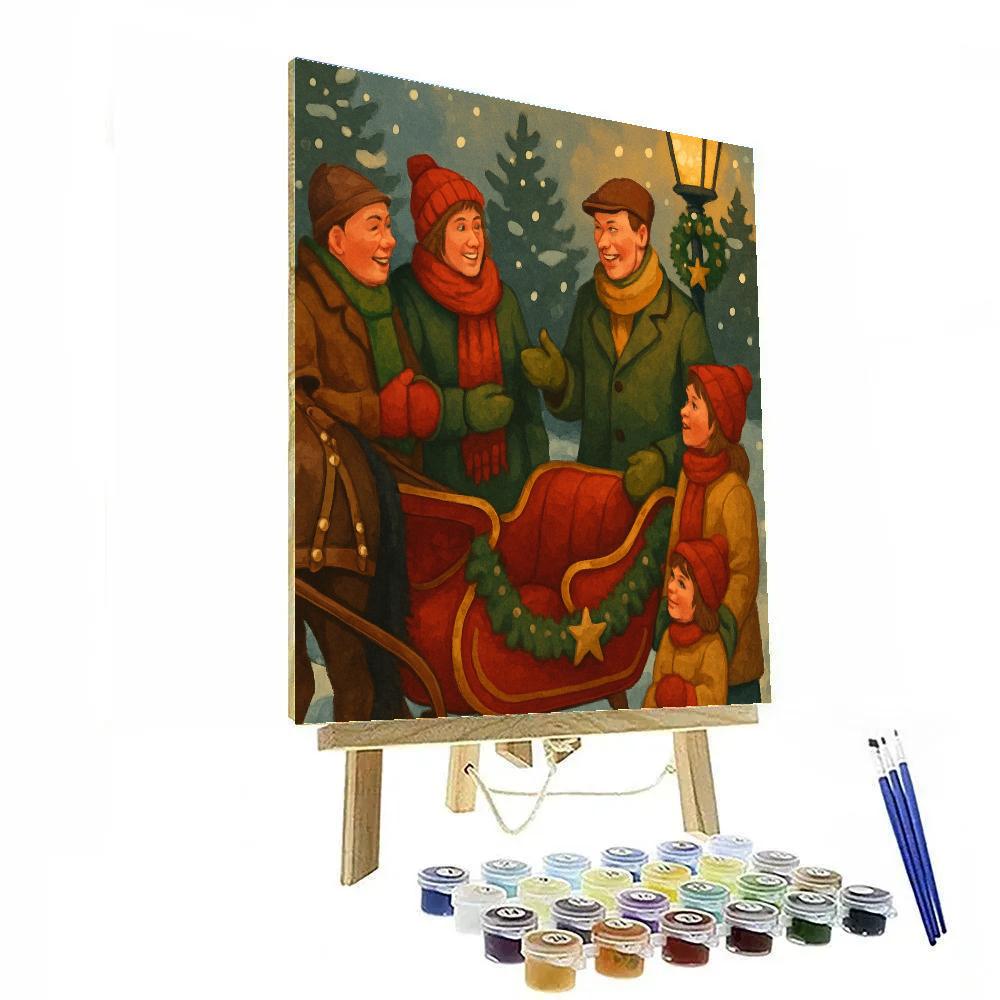 Lamplight Sleigh Welcome Paint by numbers art