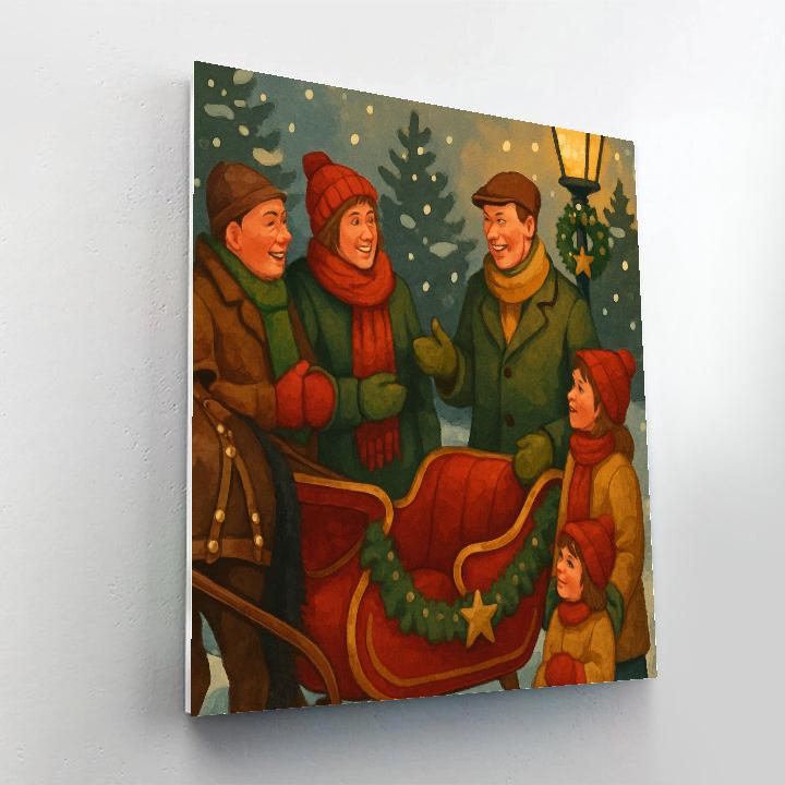 Lamplight Sleigh Welcome Paint by numbers art