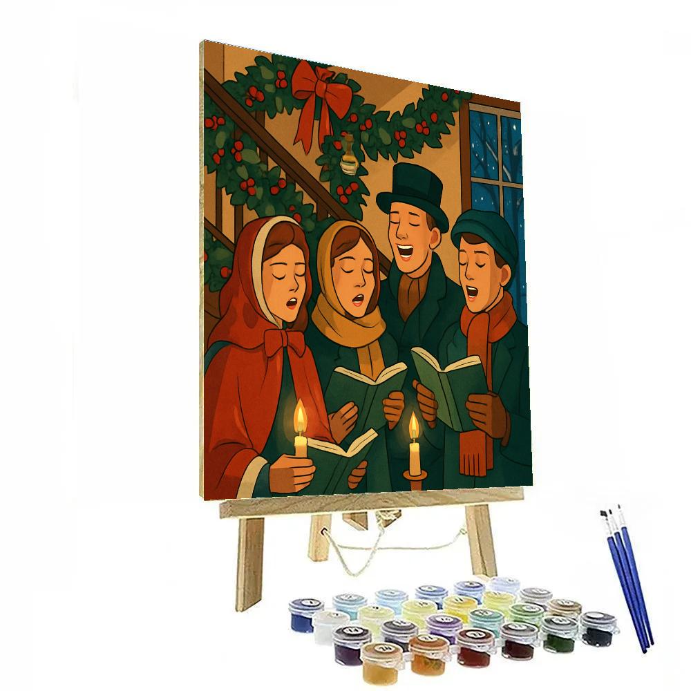Holly Hallway Carols Painting by numbers kit