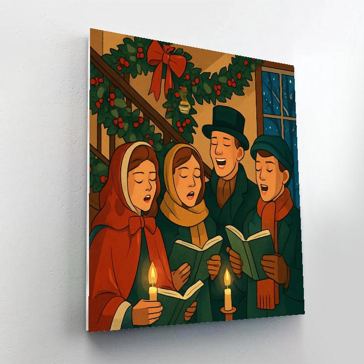 Holly Hallway Carols Painting by numbers kit