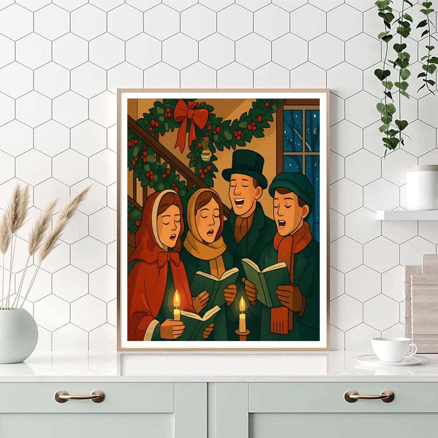 Holly Hallway Carols Painting by numbers kit