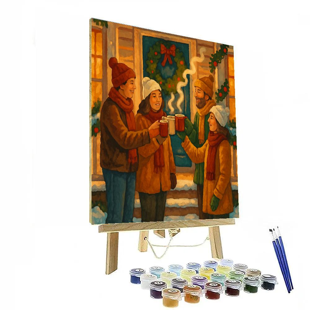 Snowy Porch Toast paint by numbers