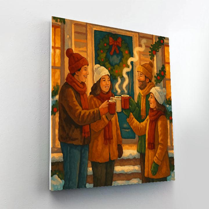 Snowy Porch Toast paint by numbers