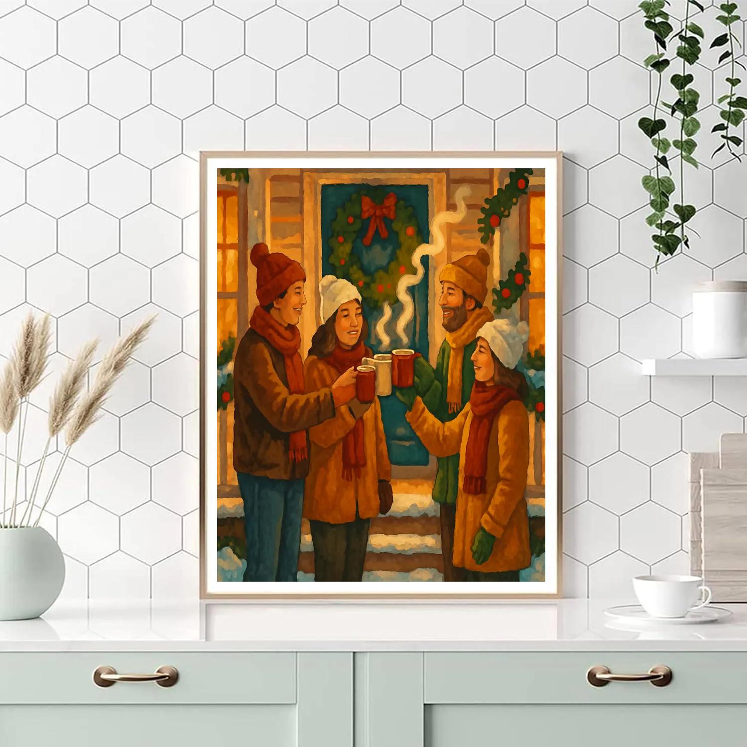 Snowy Porch Toast paint by numbers