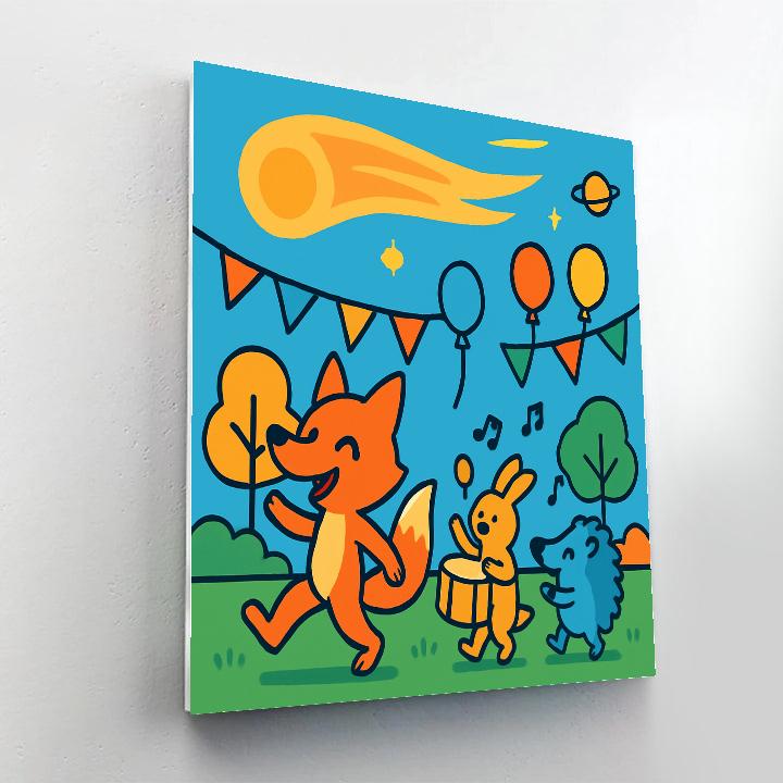 Comet Carnival Fox Painting by numbers kit