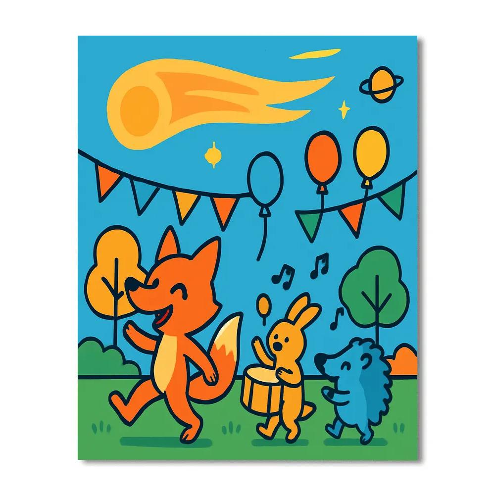 Comet Carnival Fox Painting by numbers kit
