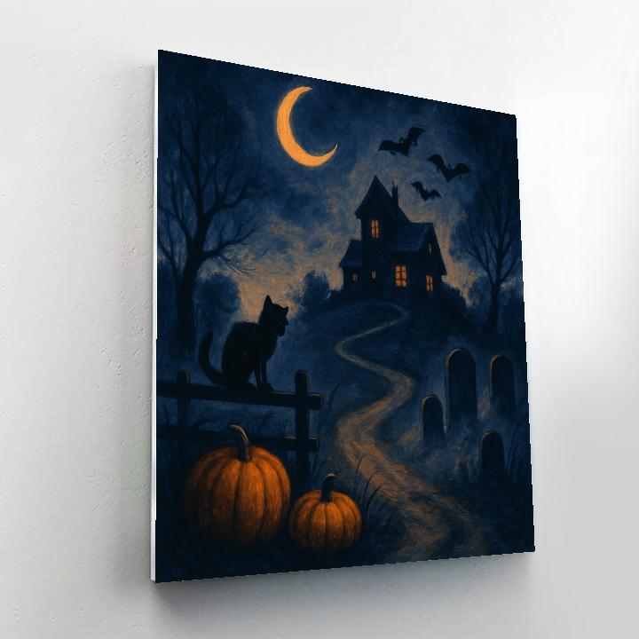 Halloween Moonlit Crossing paint by number