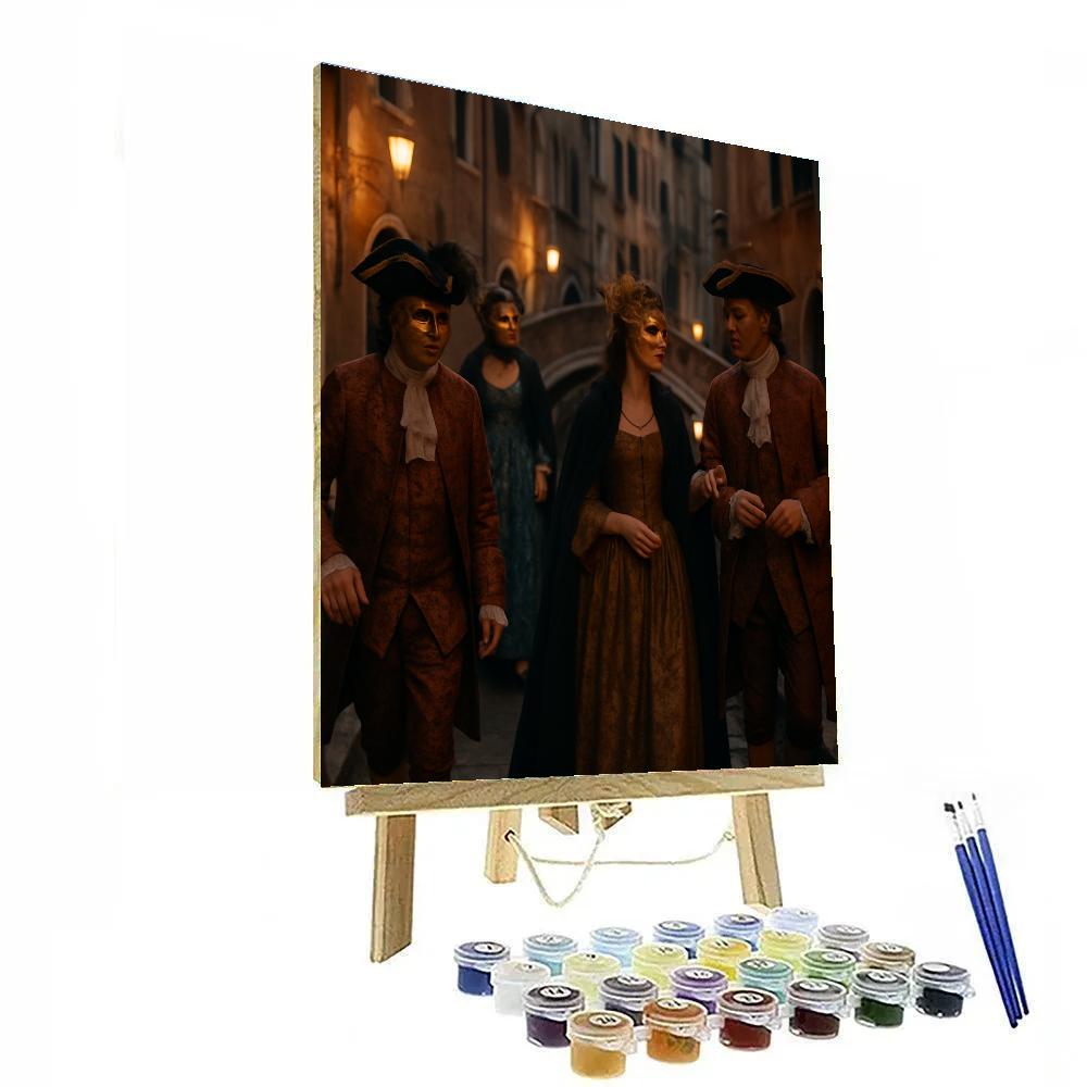 Carnival Of Venice Masked Stroll Paint by numbers art
