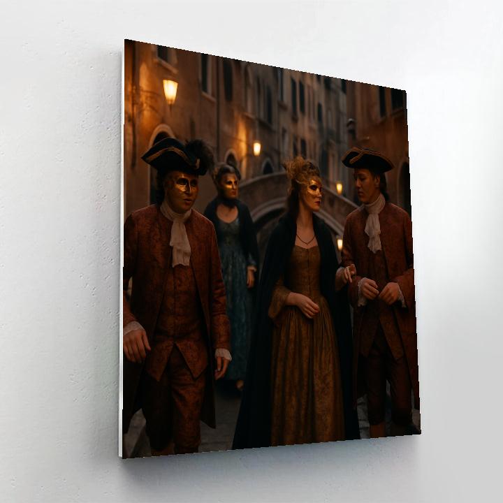 Carnival Of Venice Masked Stroll Paint by numbers art