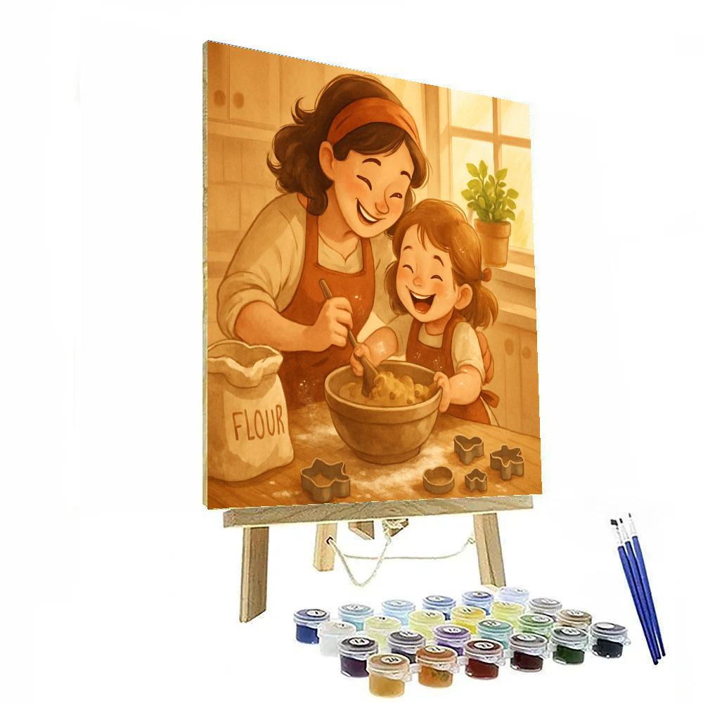 Patchwork Kitchen Baking Morning Painting by numbers kit