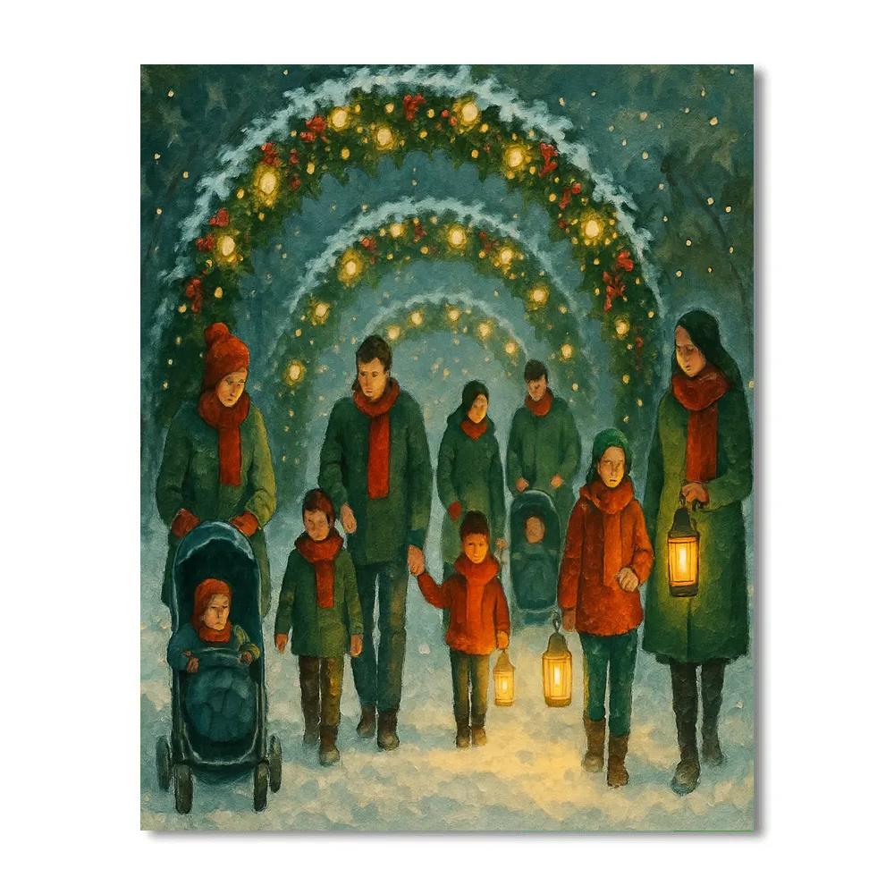 Noel Night Strollers Paint by numbers kits