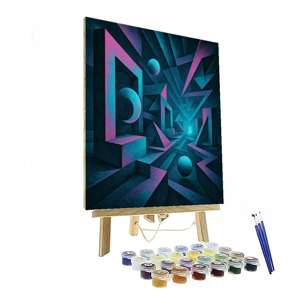 Abstract Cosmic Lattice Painting by numbers kit