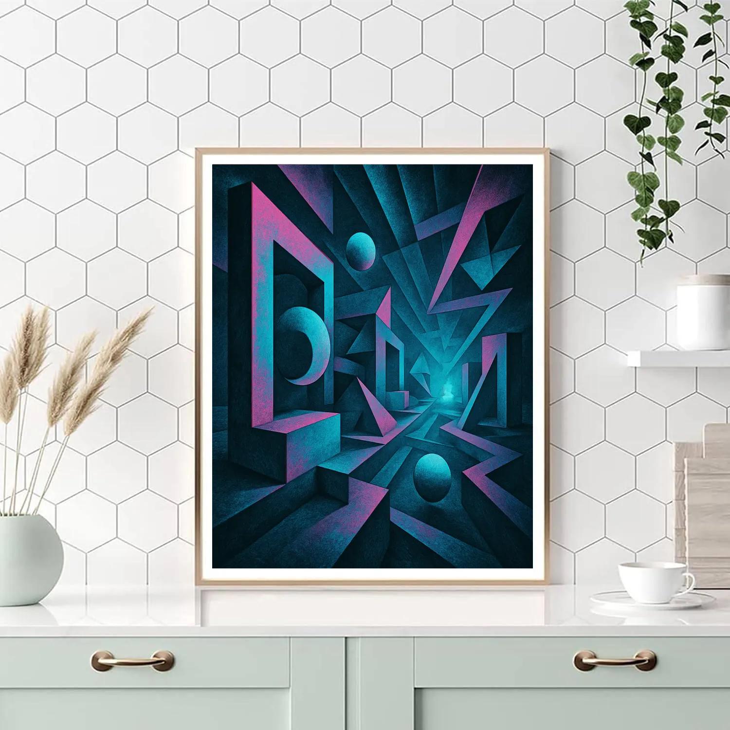 Abstract Cosmic Lattice Painting by numbers kit