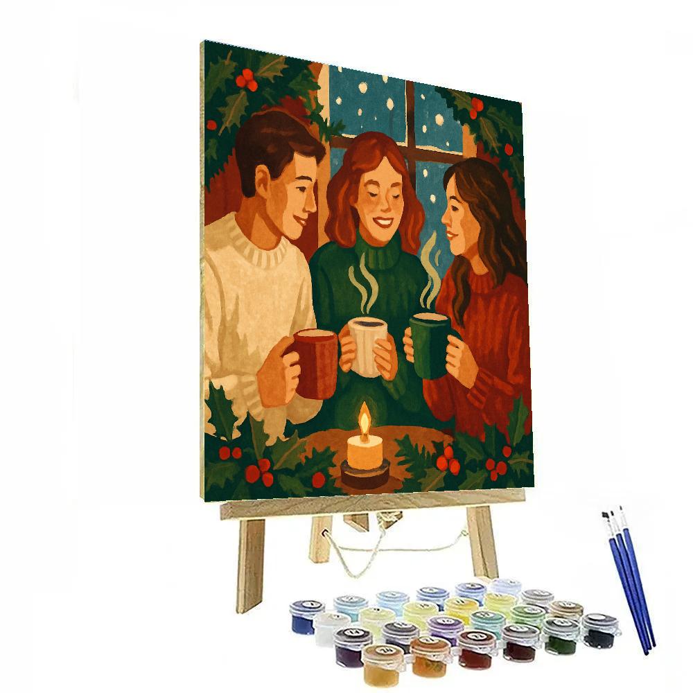 Winter Glow Gathering paint by numbers