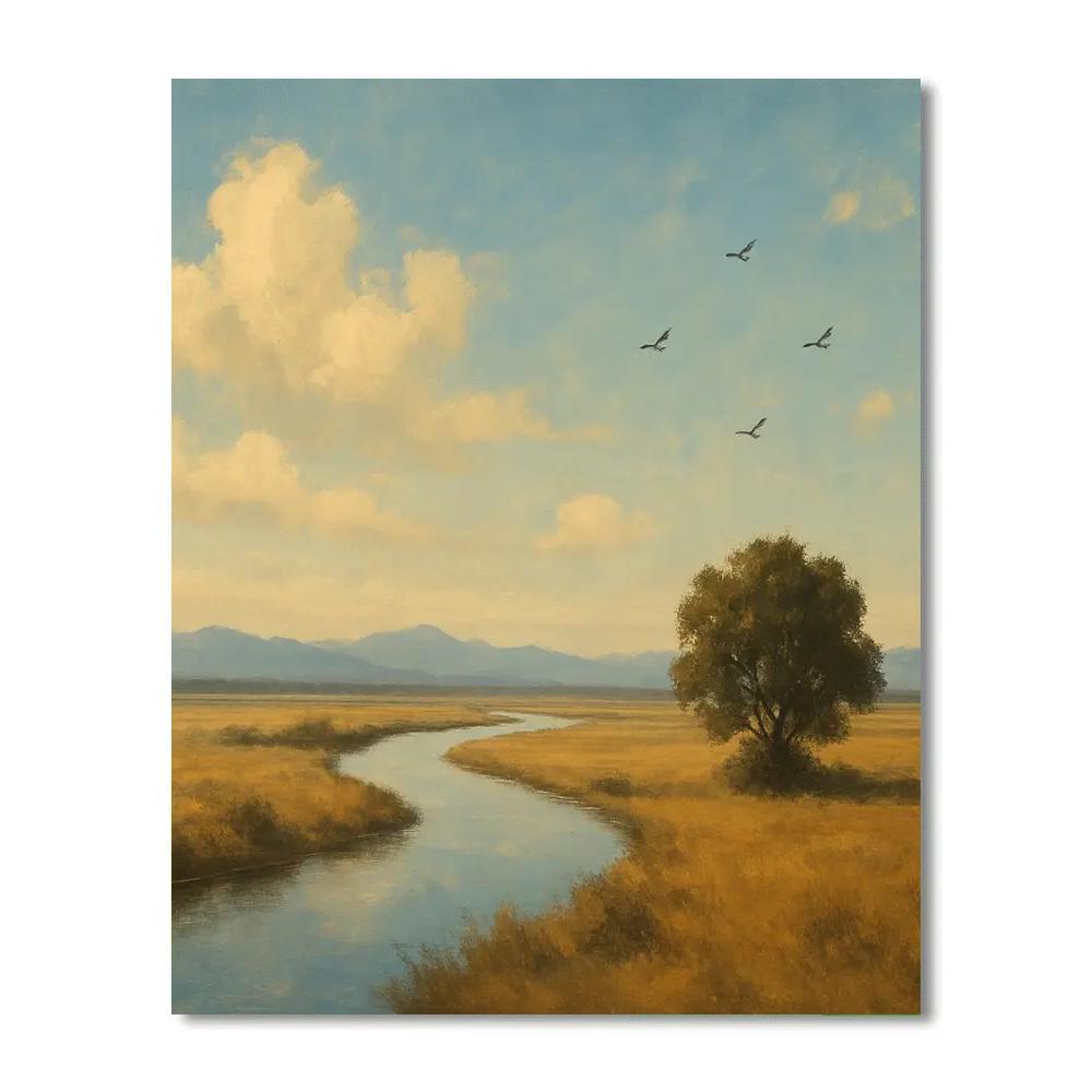 Landscape Horizon Whisper Number painting