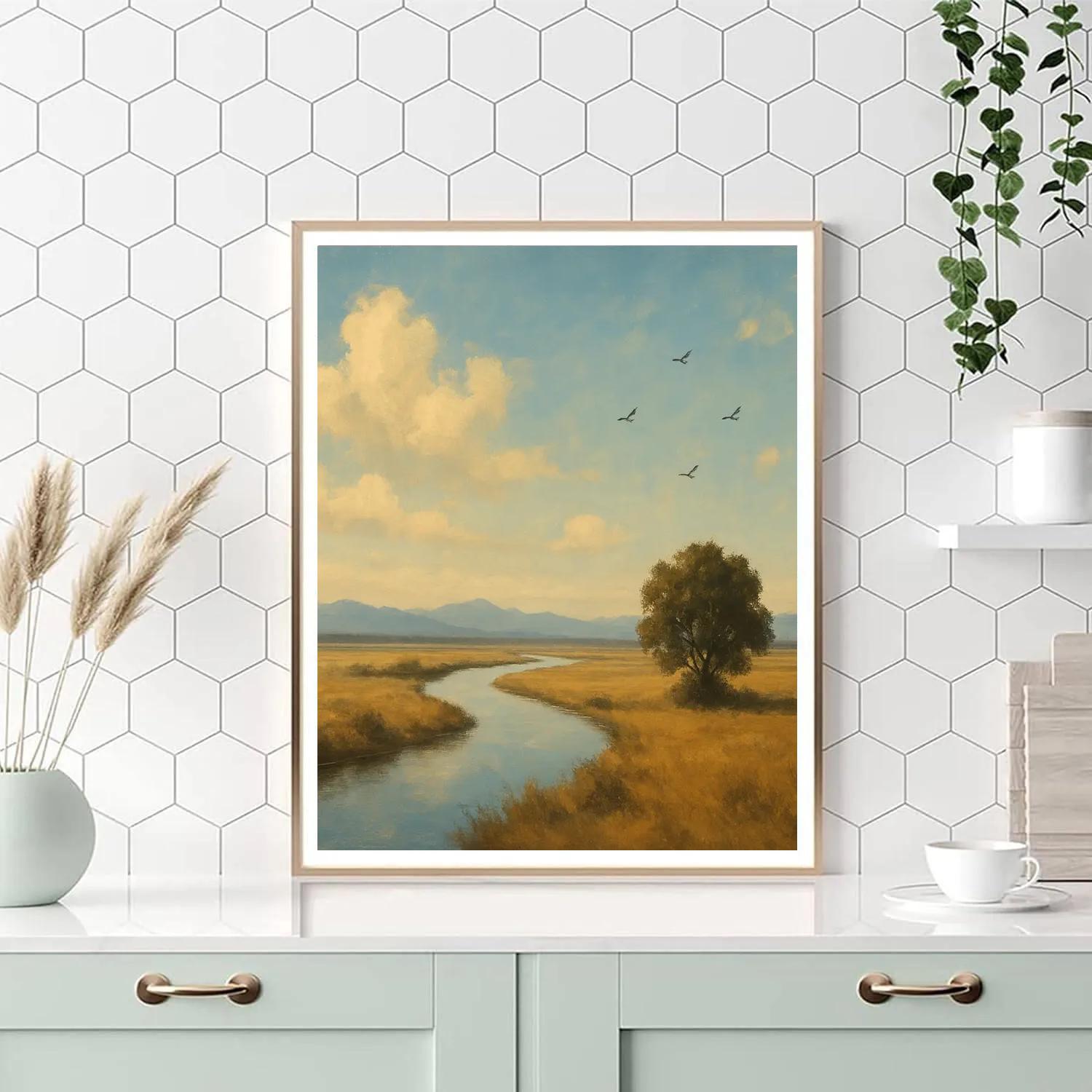 Landscape Horizon Whisper Number painting