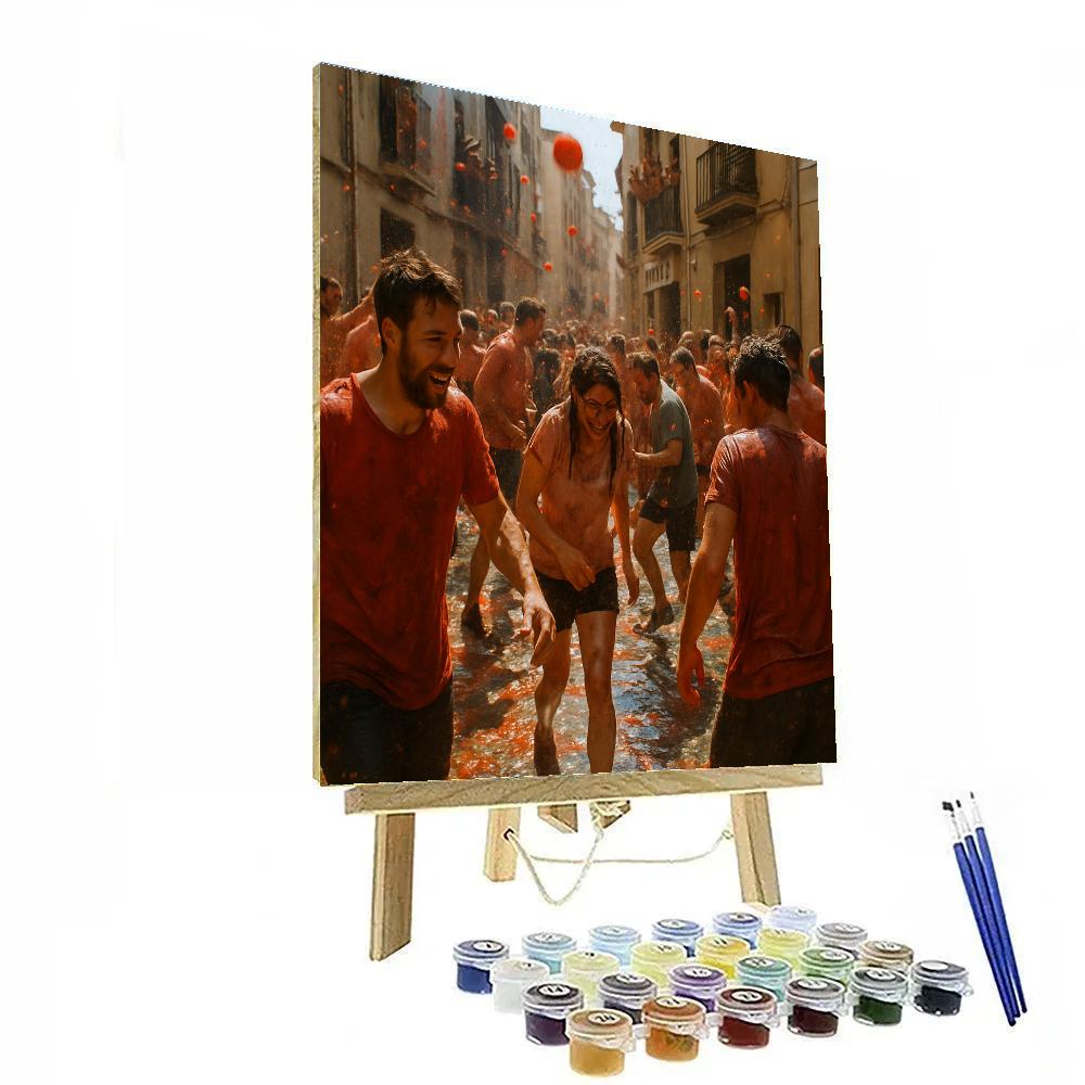 La Tomatina Tomato Throwing Festival Number painting