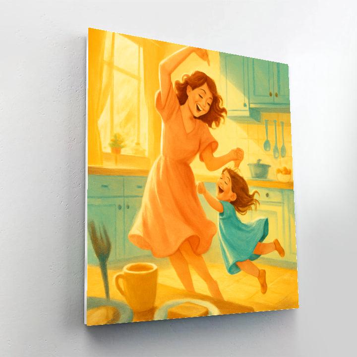 Morning Dance In Sunlit Kitchen Paint by numbers kits