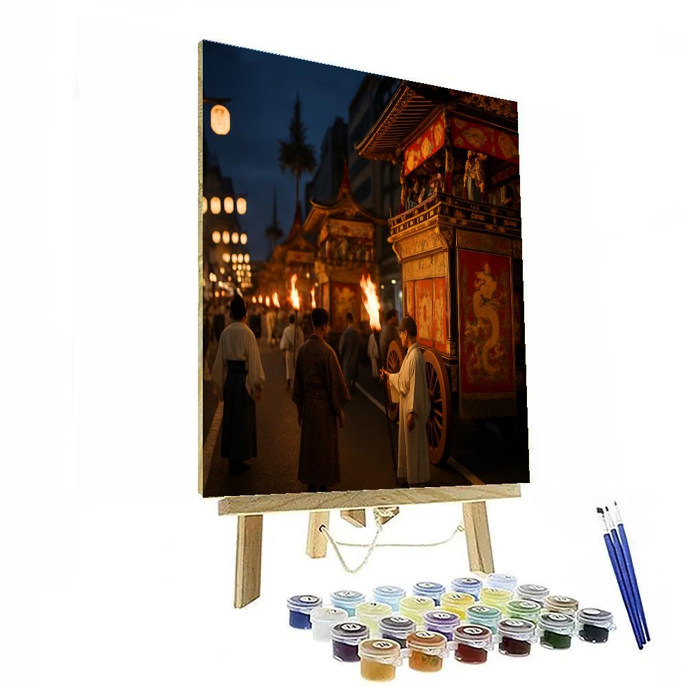 Gion Matsuri Yamaboko Night Numbered painting kits