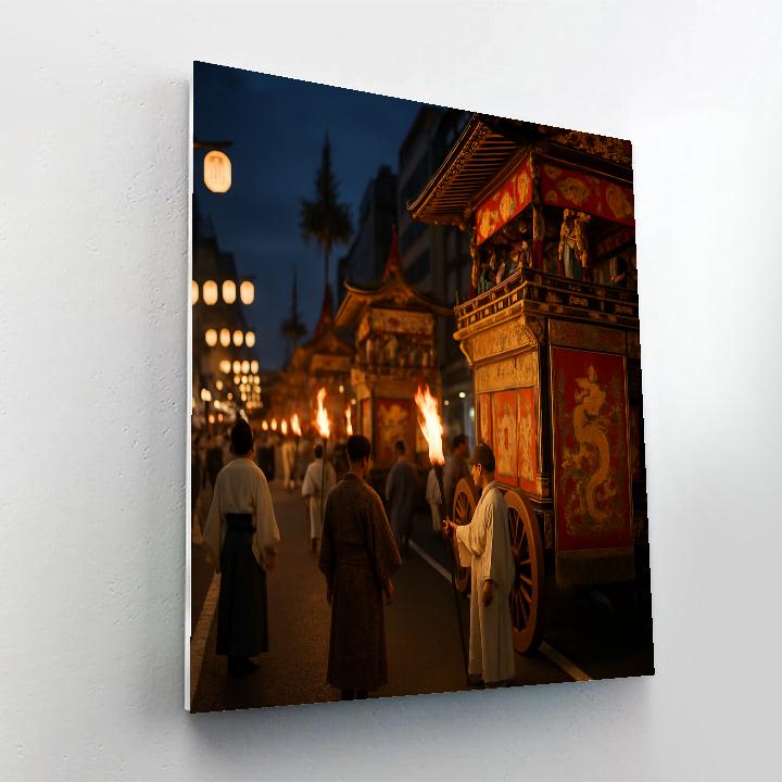 Gion Matsuri Yamaboko Night Numbered painting kits