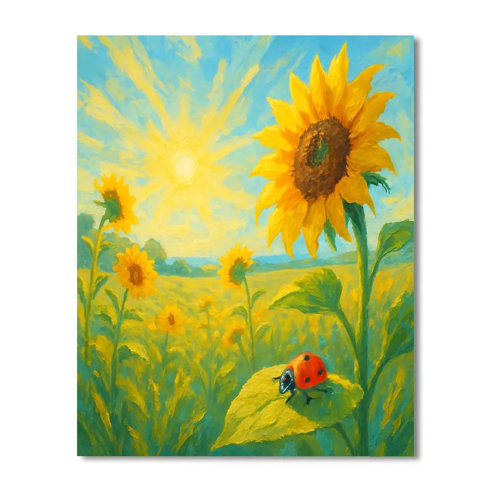 Sunflower Daybreak Choir painting number kit